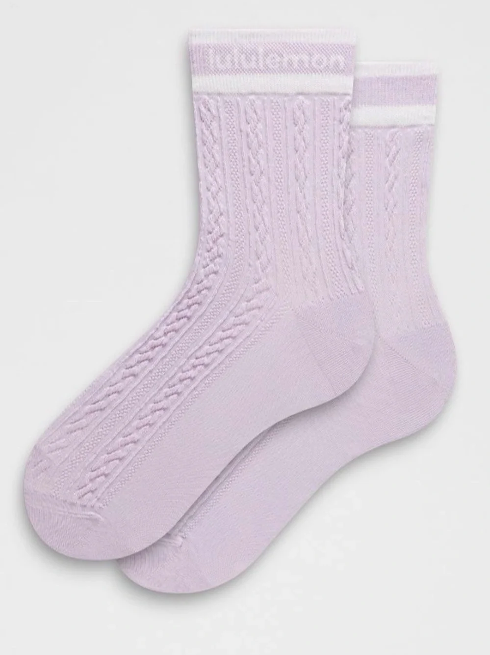 Lululemon - Cable Knit Socks - Quarter Length - Size XL - NWT